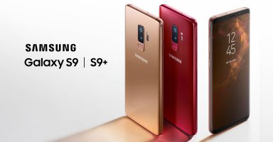 Galaxy S9 and S9+ Sunrise Gold and Burgundy Red