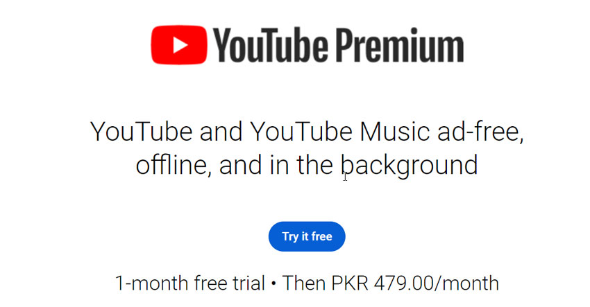 YouTube Premium Pakistan